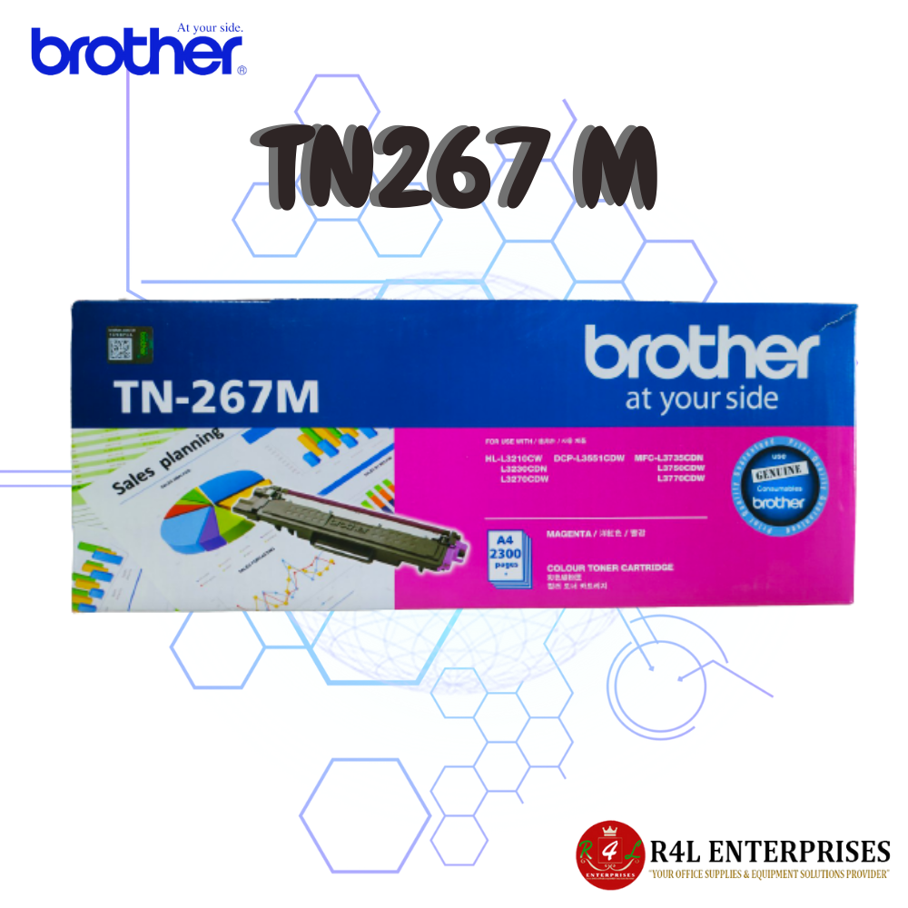 267 Compatible Toner Cartridge Replacement (with Chip), for Brother TN267  KCMY, for DCP-L3550CDW/HL-L3230CDW/MFC-L3770CDW Printer 1BK+1C+1M+1Y