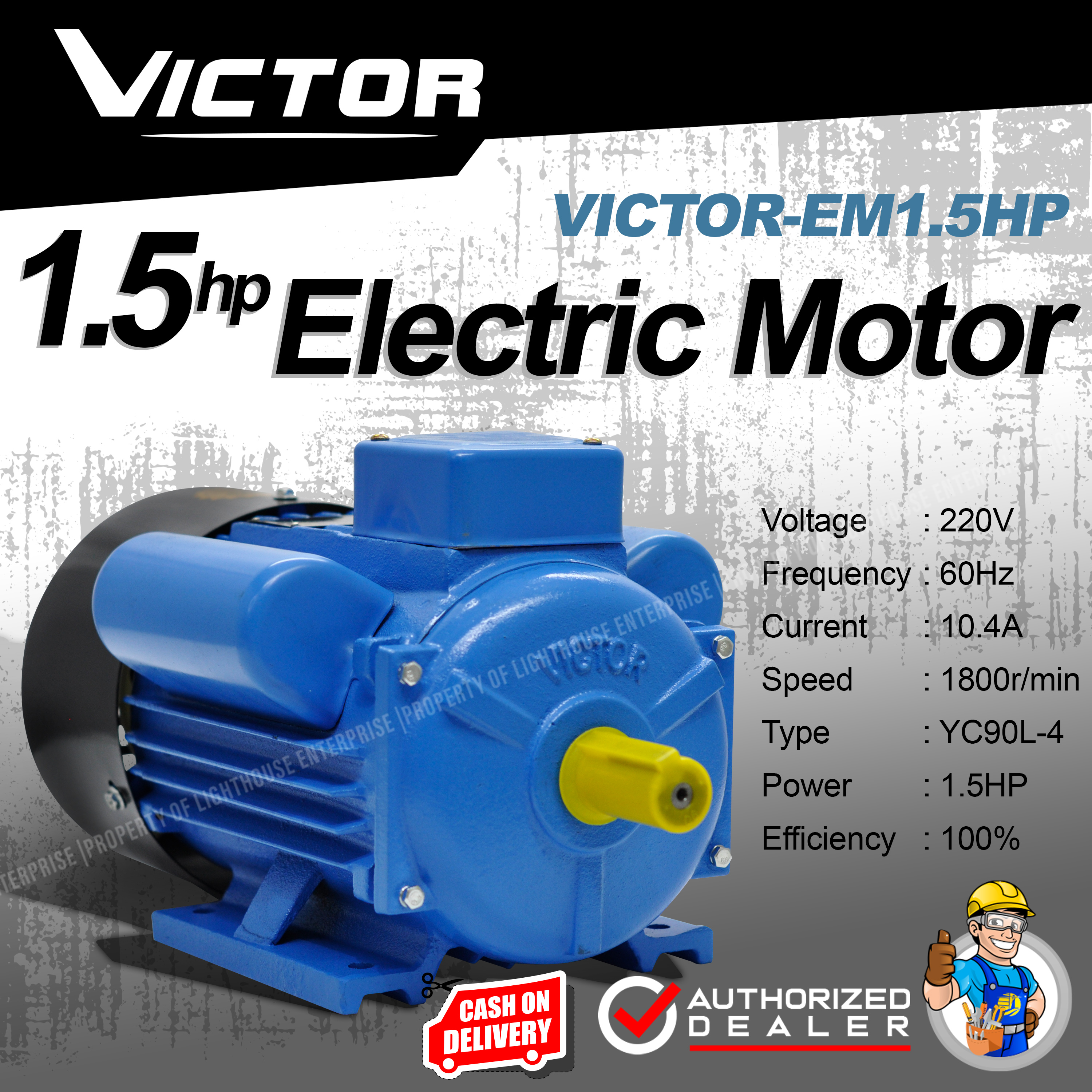 VICTOR Japan Electric Motor / Induction Motor 100 Pure Copper