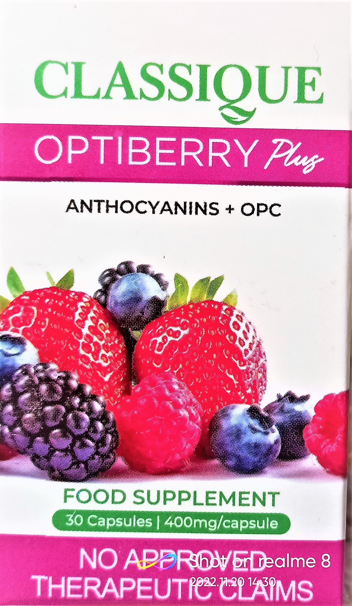 Optiberry CLASSIQUE OPTIBERRY PLUS - 30 CAPSULES/400mg per capsule | Lazada PH