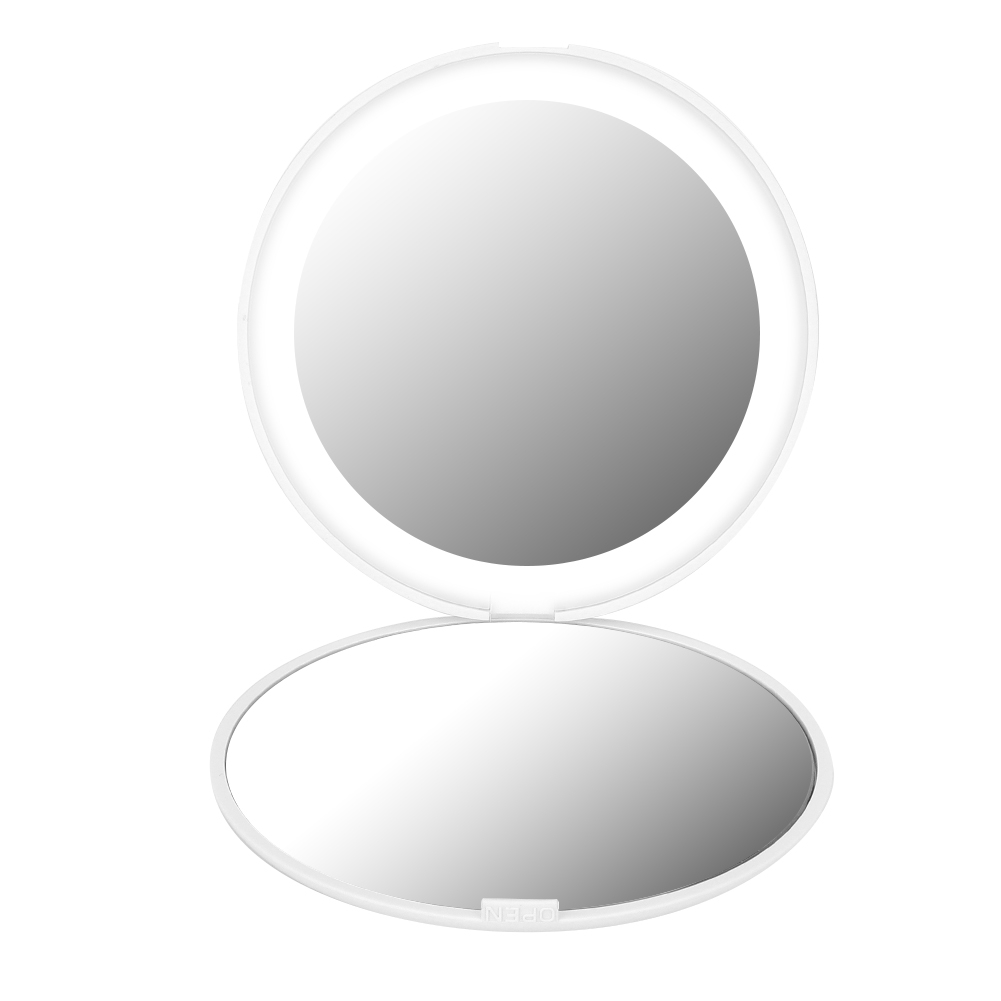 10X magnifying makeup mirror with lights portable foldable mini 12 leds makeup mirror cosmetic tool