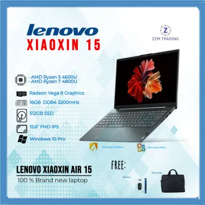 Lenovo Xiaoxin Air 15 Ryzen 5 4600U/ Ryzen 7 4800U/ i5-1135G7 15.6" FHD IPS 60Hz 16GB RAM 512GB SSD