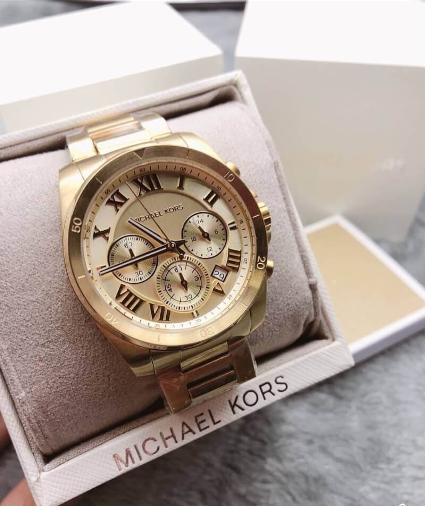 Michael Kors MK6366 Camille Chronograph Gold-Tone Ladies Watch With 1 ...