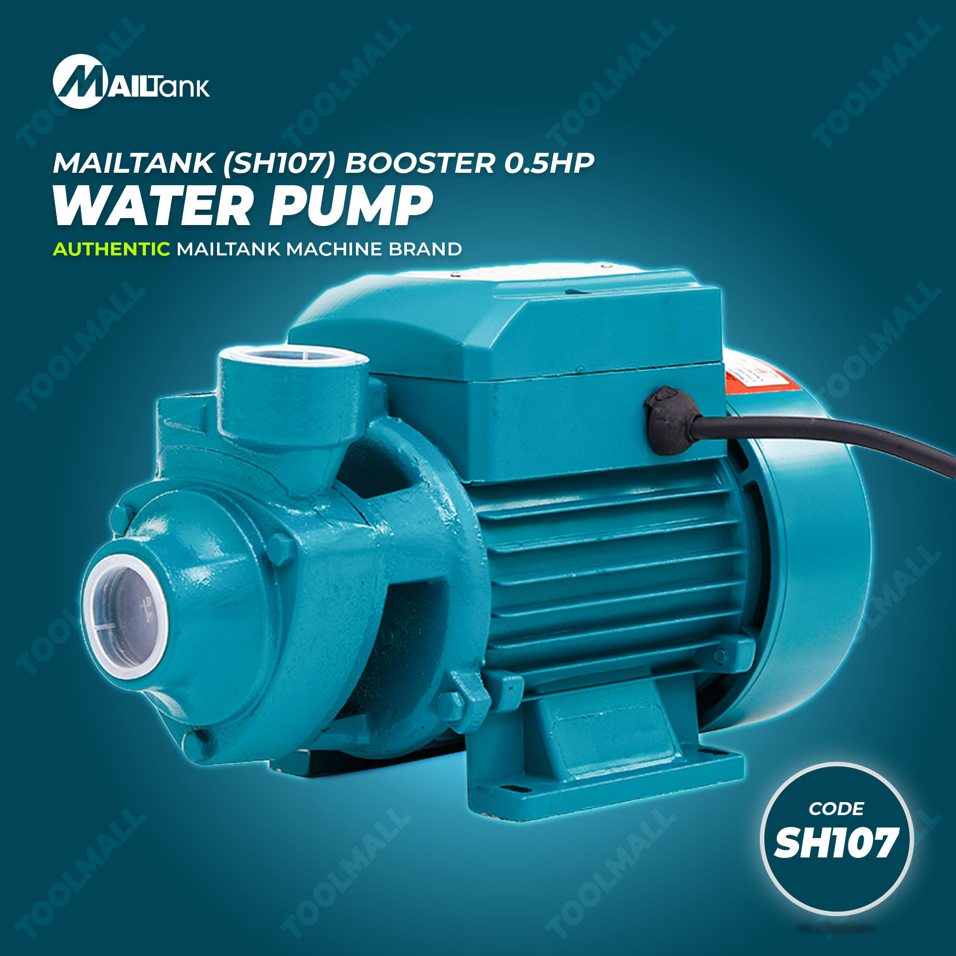 MAILTANK (SH107) Electric Water Pump Booster 0.5HP Authentic Japan Made