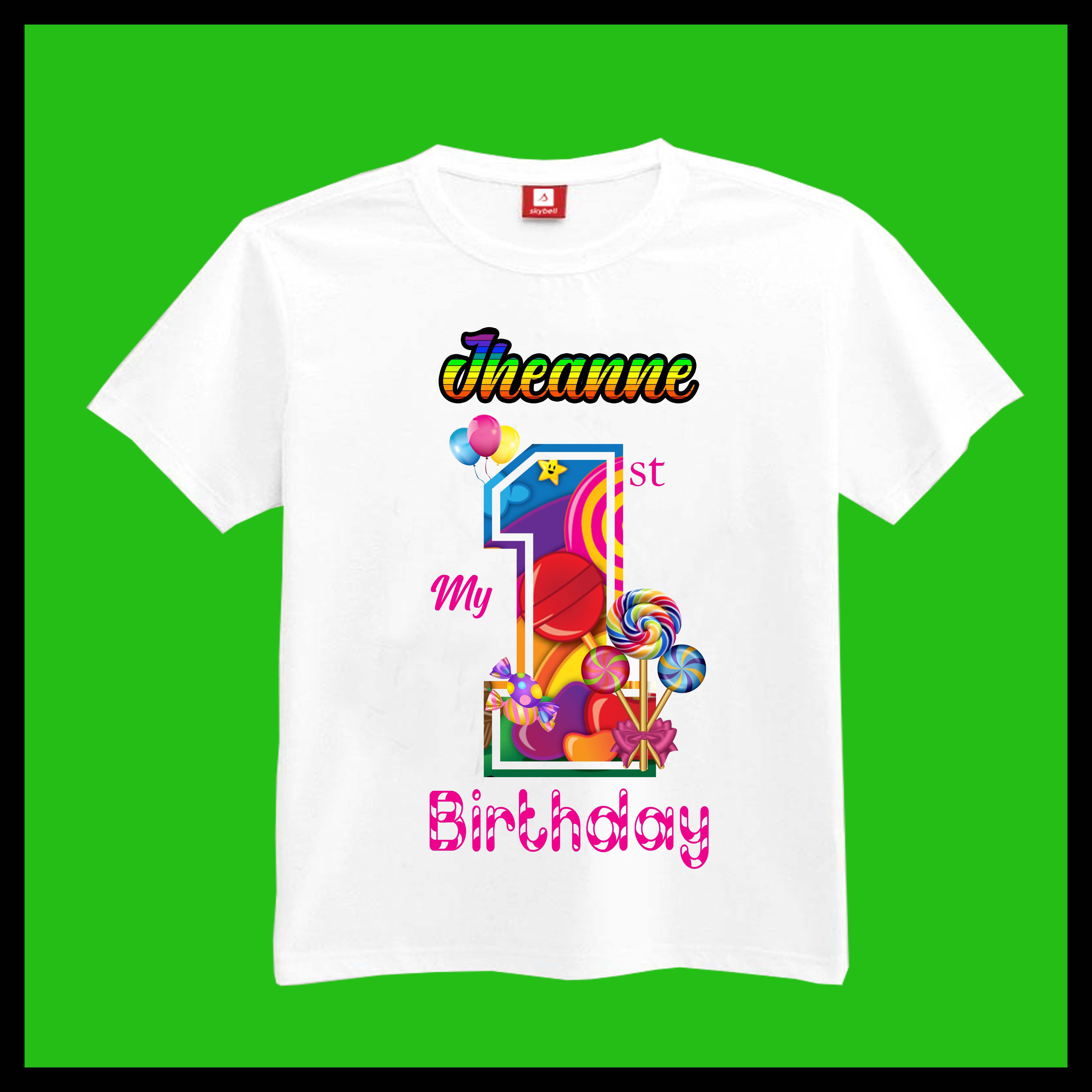 Family Birthday Shirts Candy Land Theme 