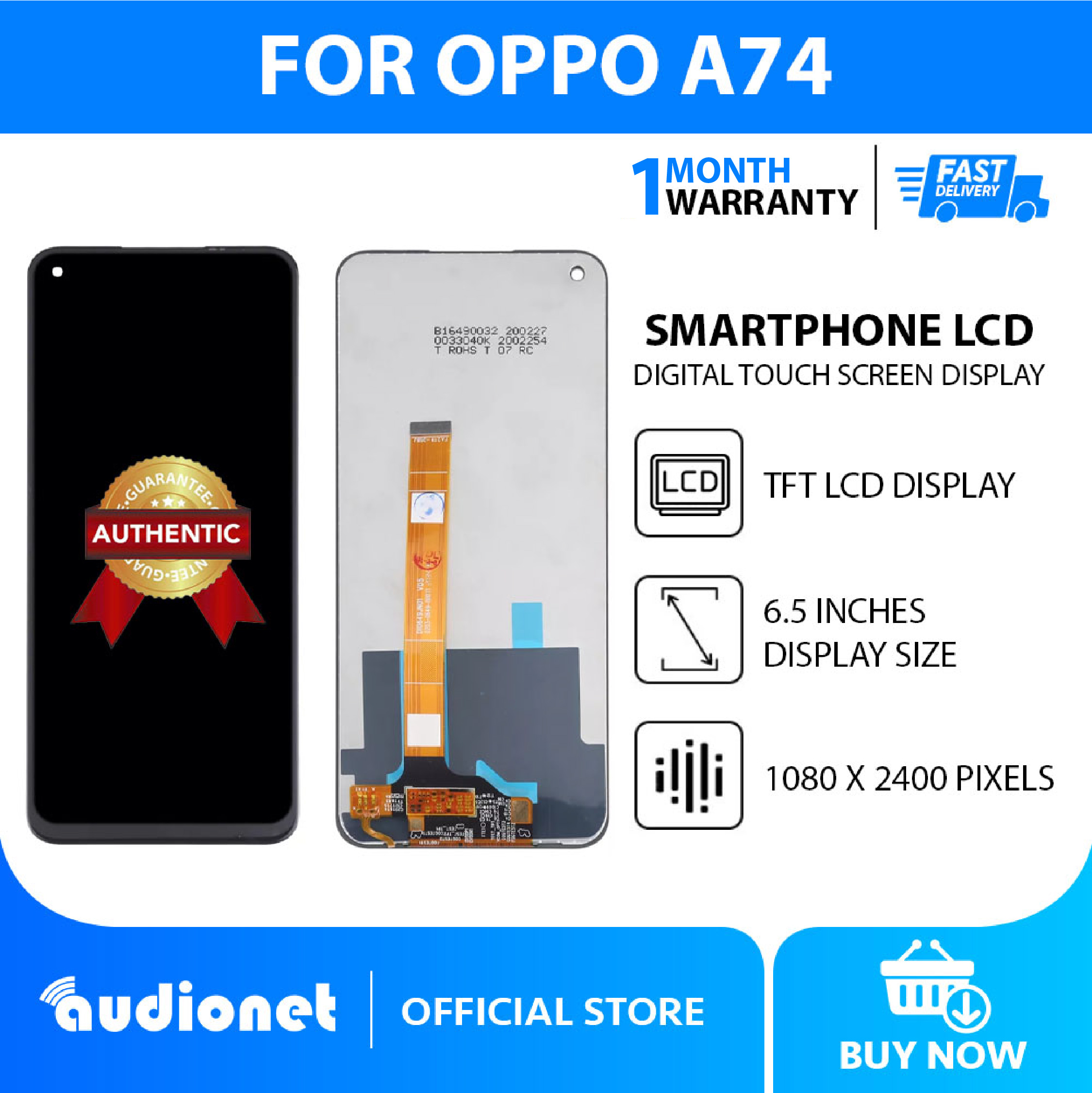 Smartphone LCD for Oppo A74 (TFT) Digital Touch Screen Display Frame ...