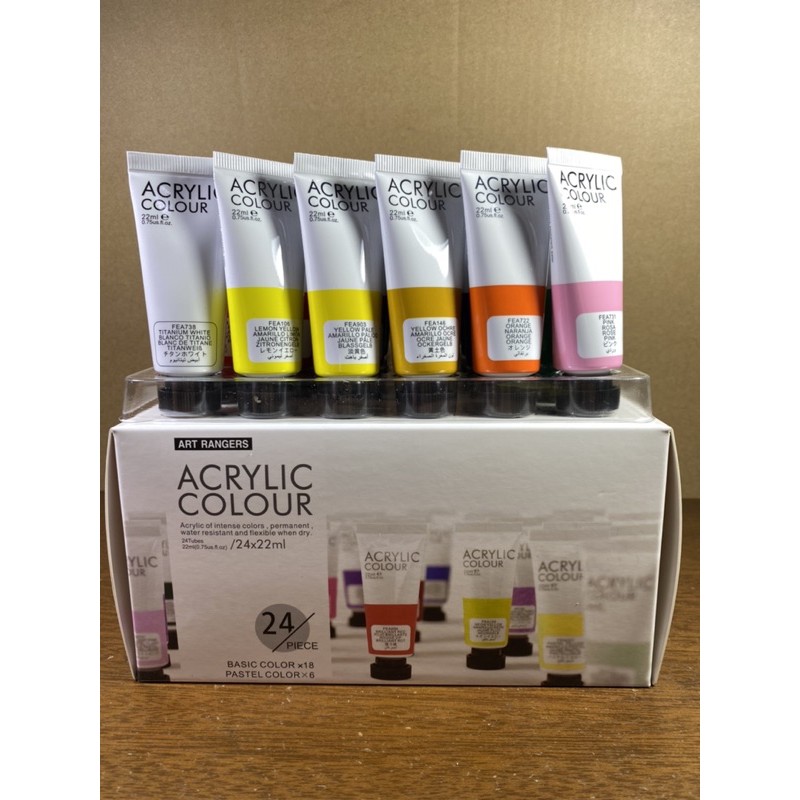 Art Ranger Acrylic Paint Set 24 tubes x 22ml Lazada PH