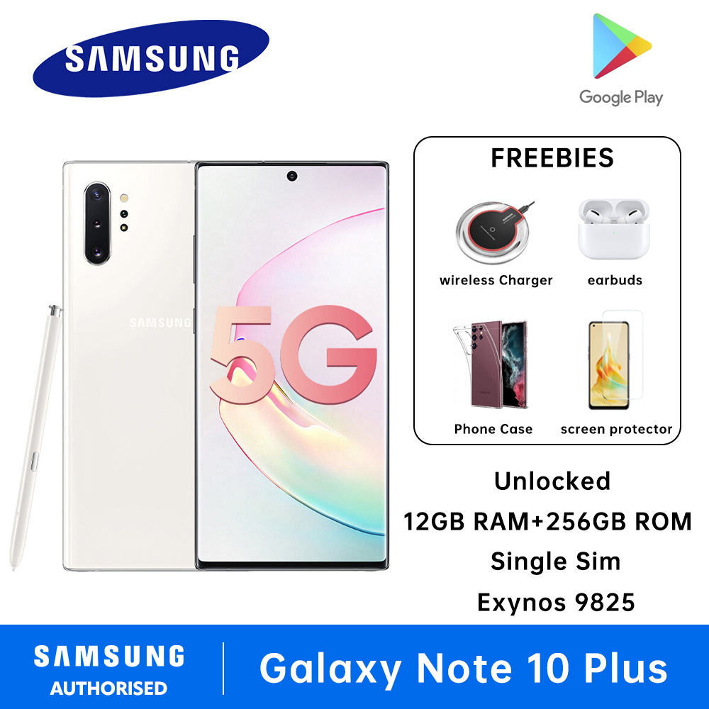 スマートフォン本体 Galaxy Note 10+ 5G SM-N976N 256GB Samsung Galaxy Note10+ (Aura Black, 12GB RAM, 256GB Storage