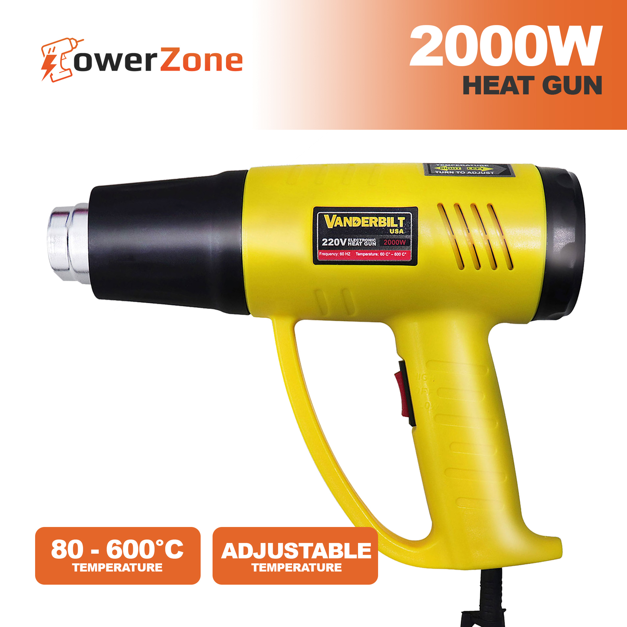 Vanderbilt Heat Gun 2000 watts 50℃600℃ Heat Gun Power tools Lazada PH