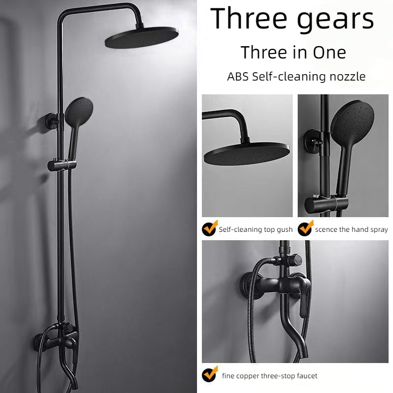 4 in 1 Bathroom Shower Set with Faucet Water Saving Square 360 ° rotation Shower Set Lazada PH