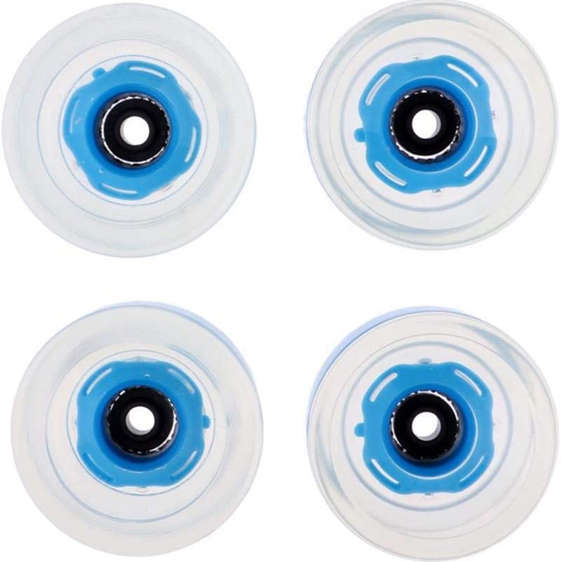 4 Pcs Skateboard Wheels with Bearings Light Up At Night 78A, 60mmx45mm Glow in Dark Wheels