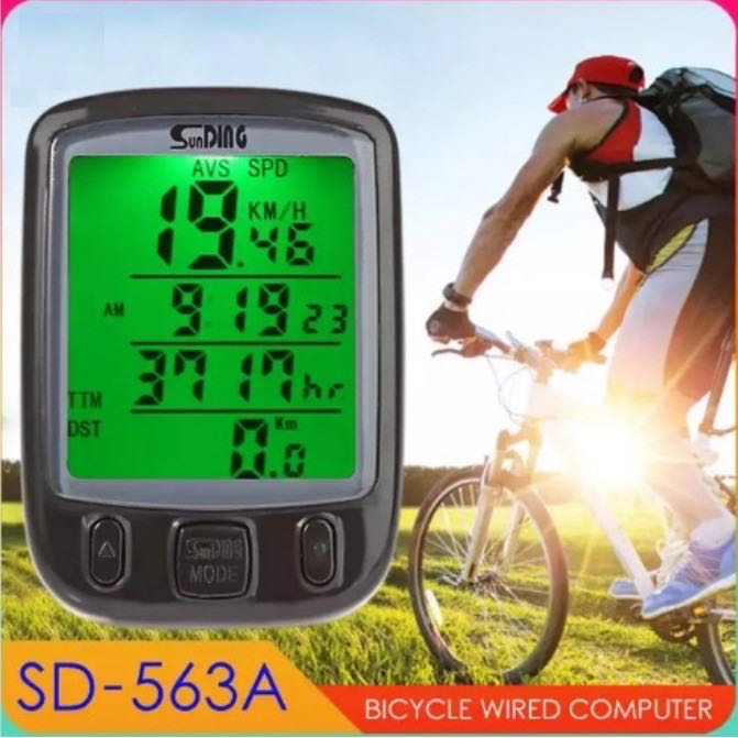 Fantasyworld Bicycle Meter Speedometer Bicycle Digital LCD Bike Computer LCD Odometer Stopwatch for Bicycle SD-548B