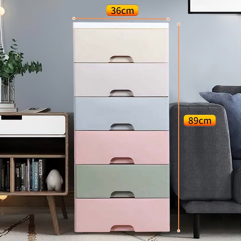 SALVO 36cm wide Grey drawer cabinet for clothes Plastic clothes cabinet ...