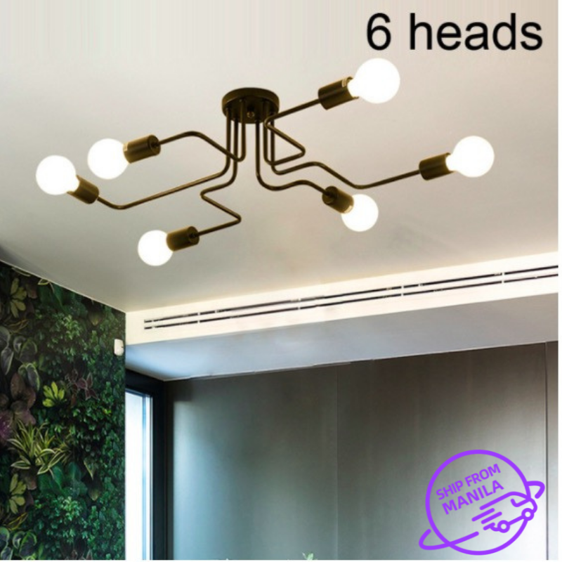 4 6 8 Way Retro Ceiling Light Metal Pendant Lamp Ring With Stand Living Room Bedroom Craft Shipment From Philippines Lazada Ph - Ceiling Pendant Sizes Philippines