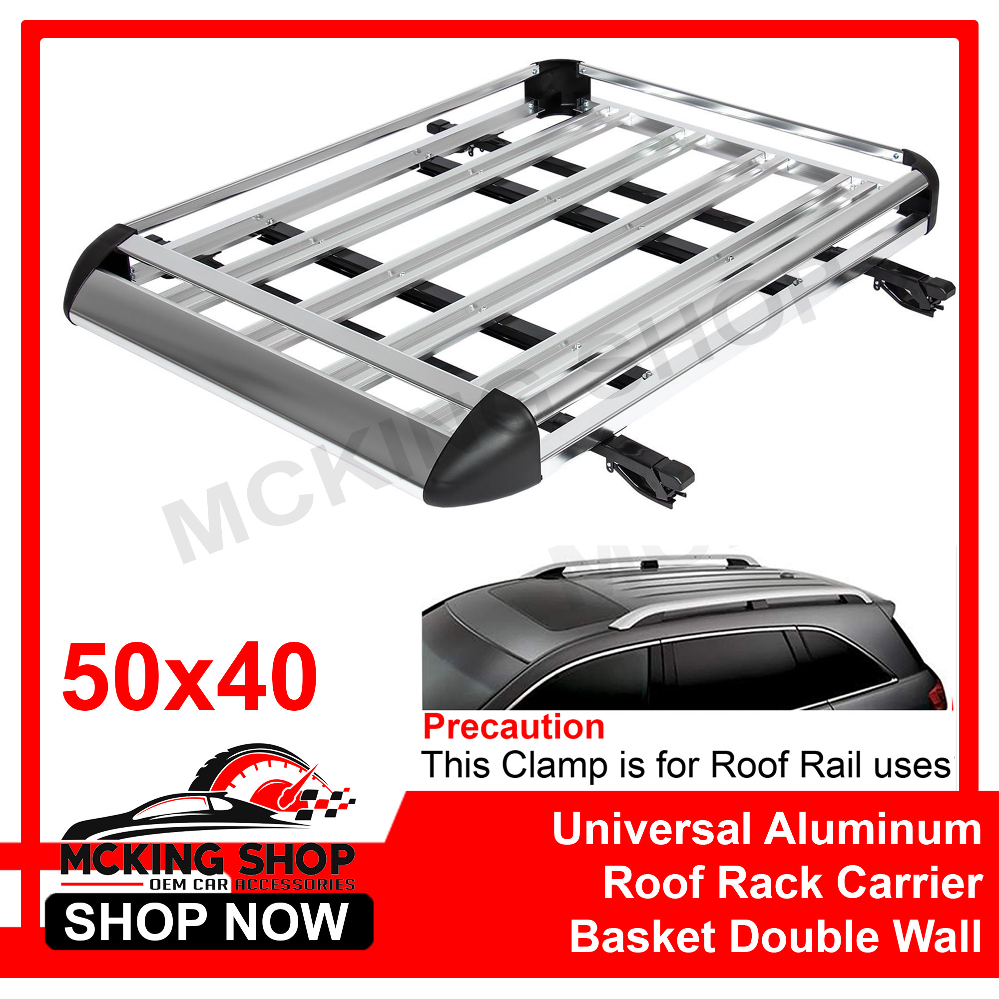 Universal Roof Rack / Roofrack Top Load / Topload Cargo Carrier Basket 50x40 Double Wall with