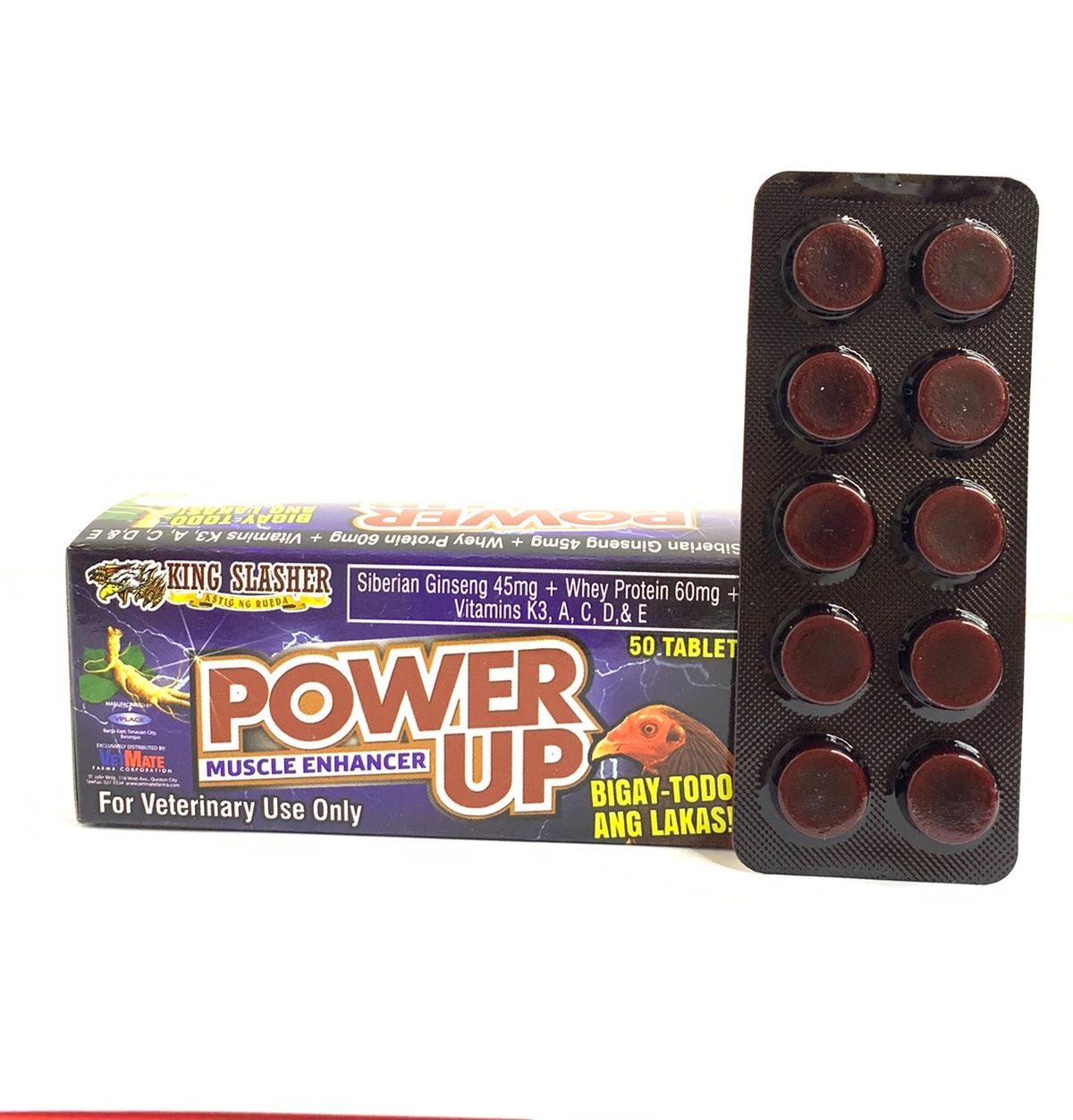 [CLR AGRIVET] 10 TABLET POWER UP MUSCLE TABLET / KING SLASHER