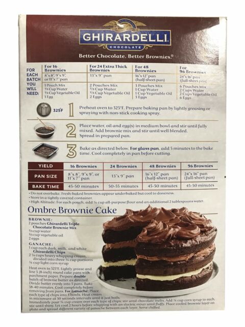 Ghirardelli Triple Chocolate Premium Brownie Mix 6 Count Recipe ...