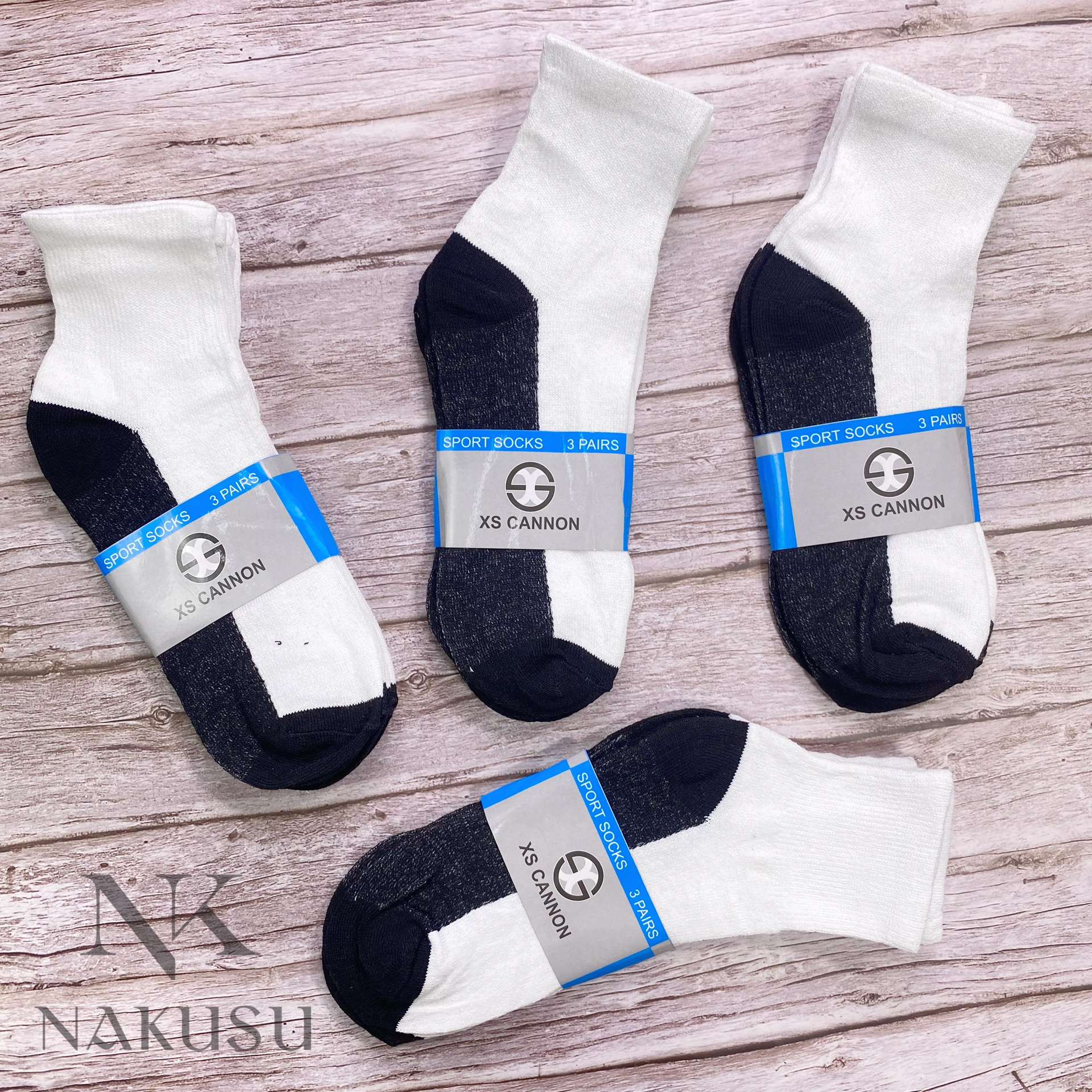 Men's plain black cotton ankle socks