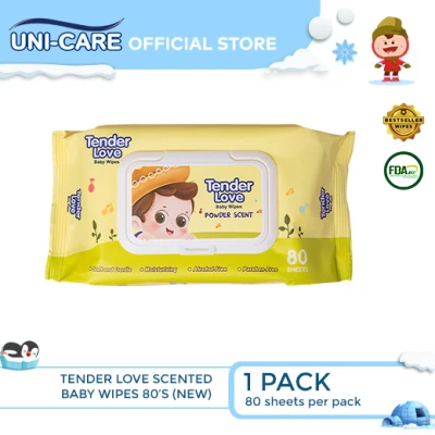 Tender Love New Powder Scent Baby Wipes (Violin) 80's Pack of 1