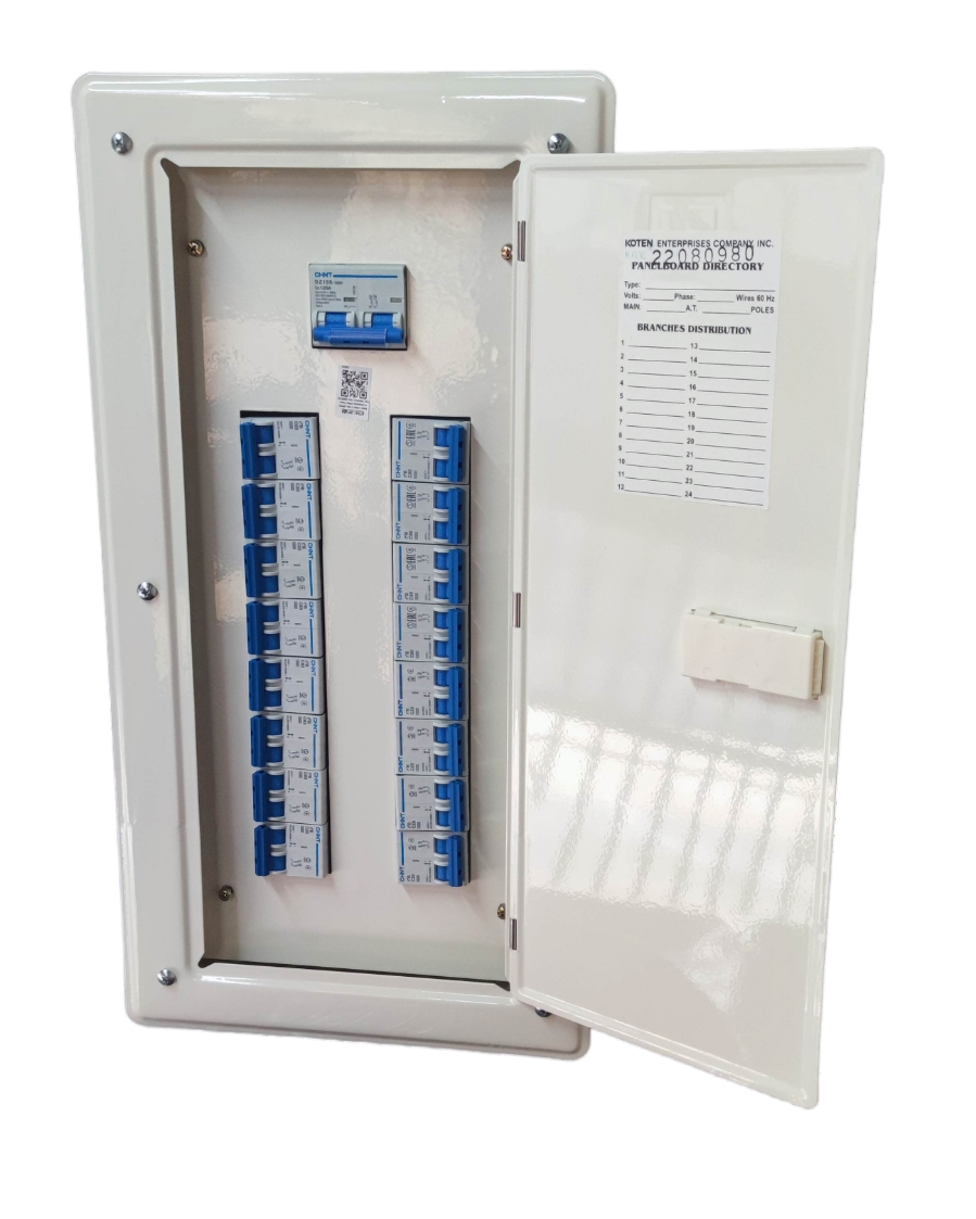 Panel Board for Miniature Circuit Breaker Metal 2 Pole Main and 16