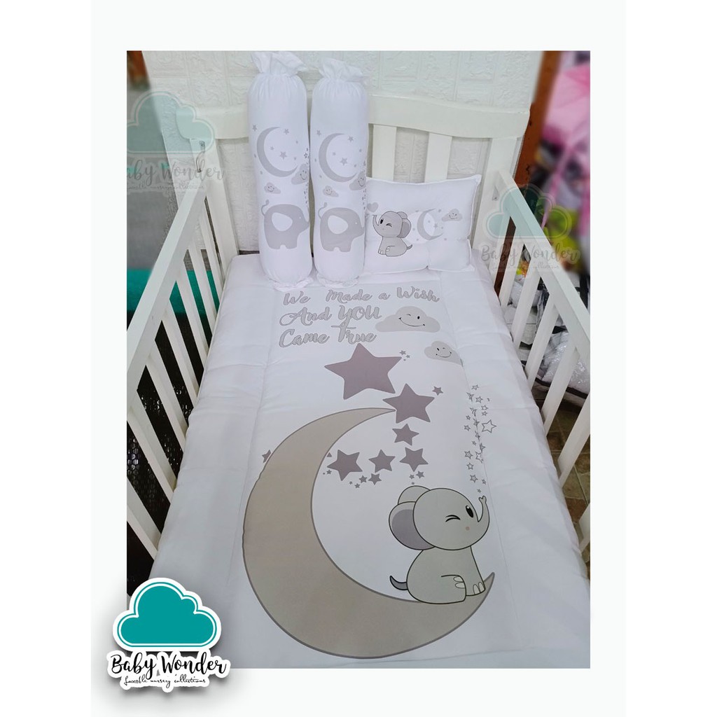 Baby Bed Comforter with pillow set and bumper guard (24x40) BD002