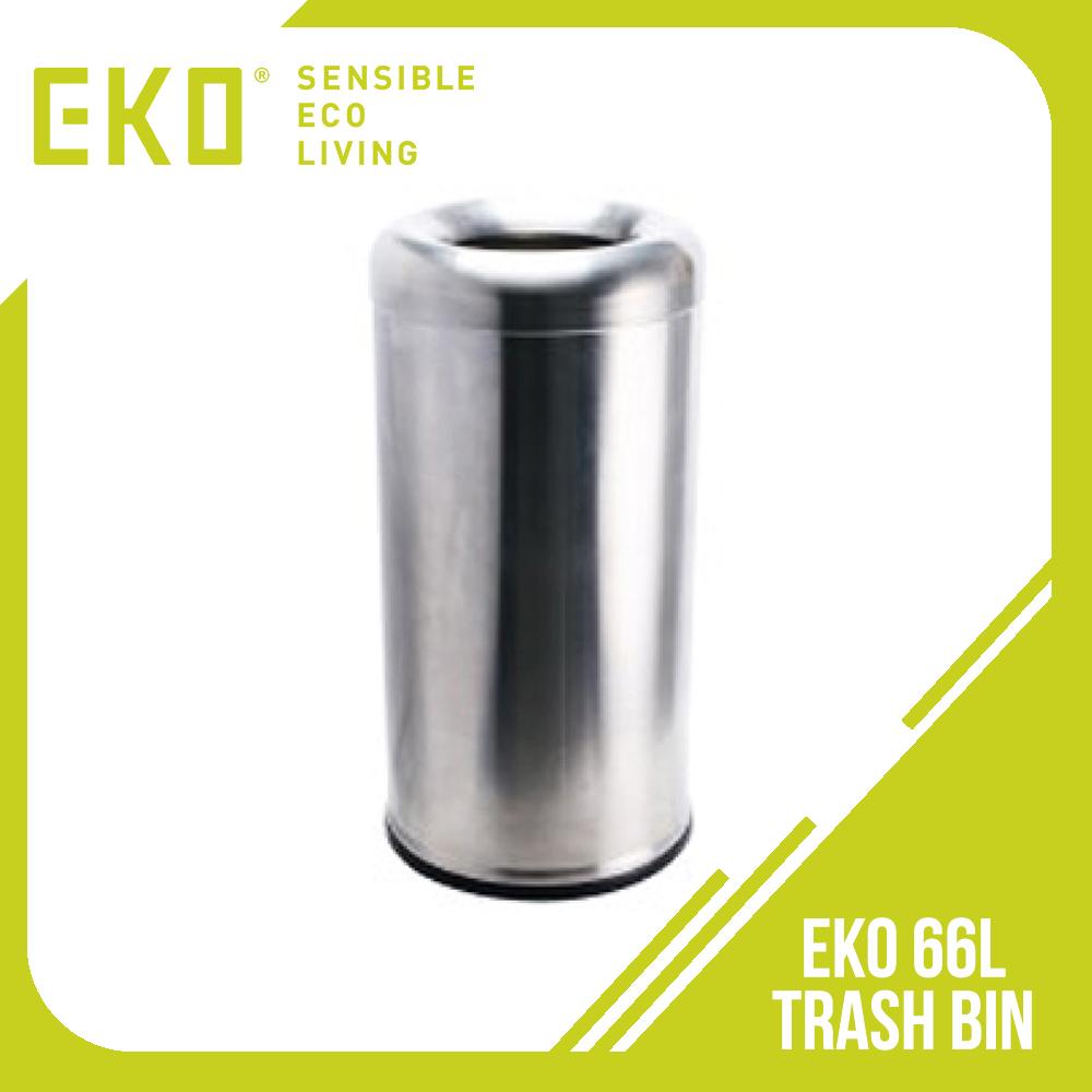 Eko 66Liters Open Top Commercial Trash Can (Silver) High capacity waste