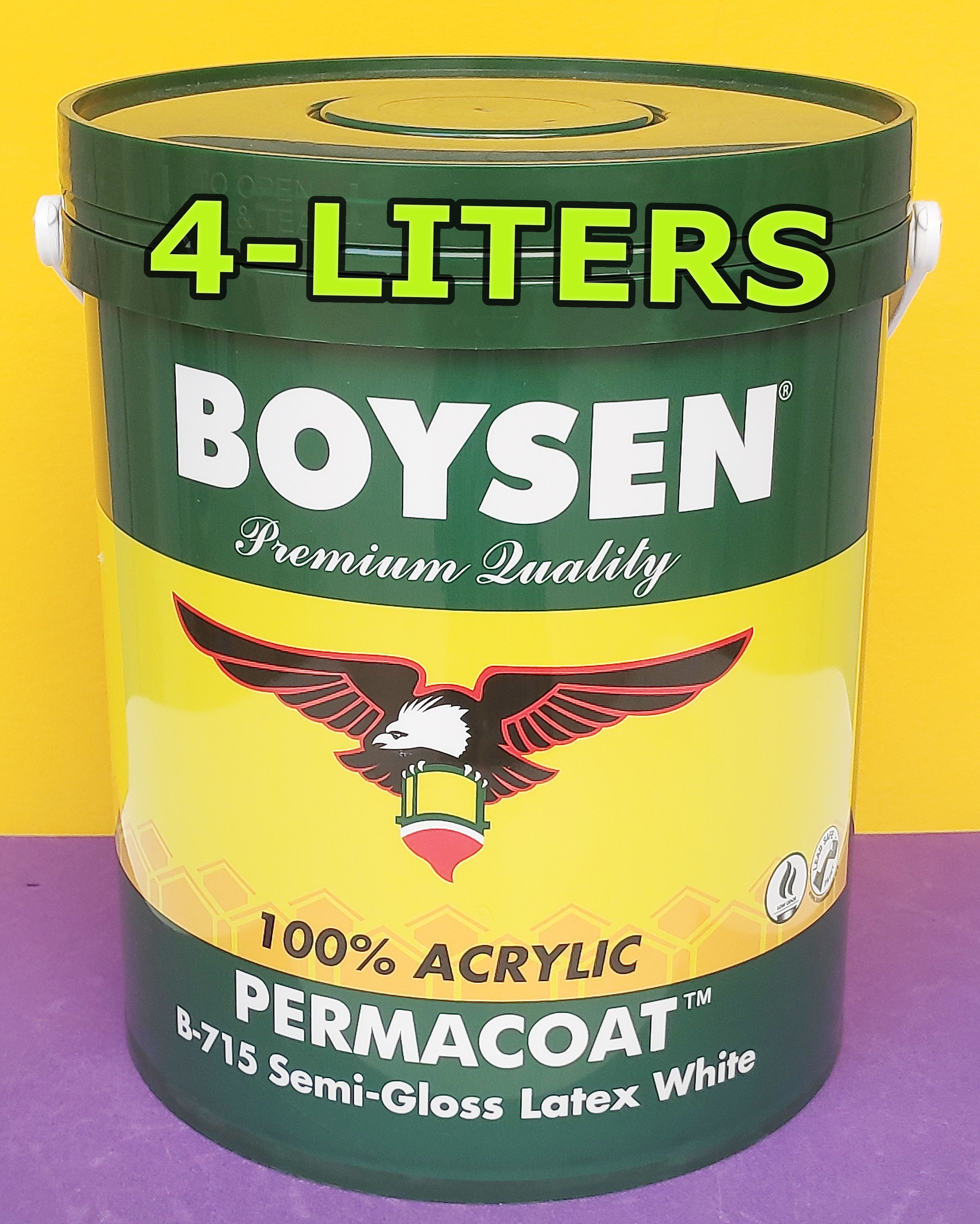 Boysen Permacoat White Latex ️ 1 Gallon ️ 4L Liters ️ Flat Latex B701 ️ ...