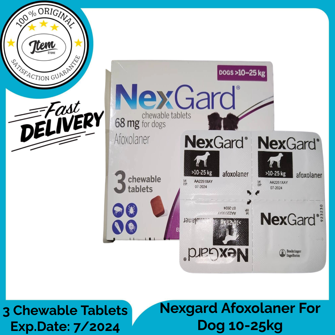NEXGARD AFOXOLANER 10-25KG 3 CHEWABLES 1 BOX | Lazada PH