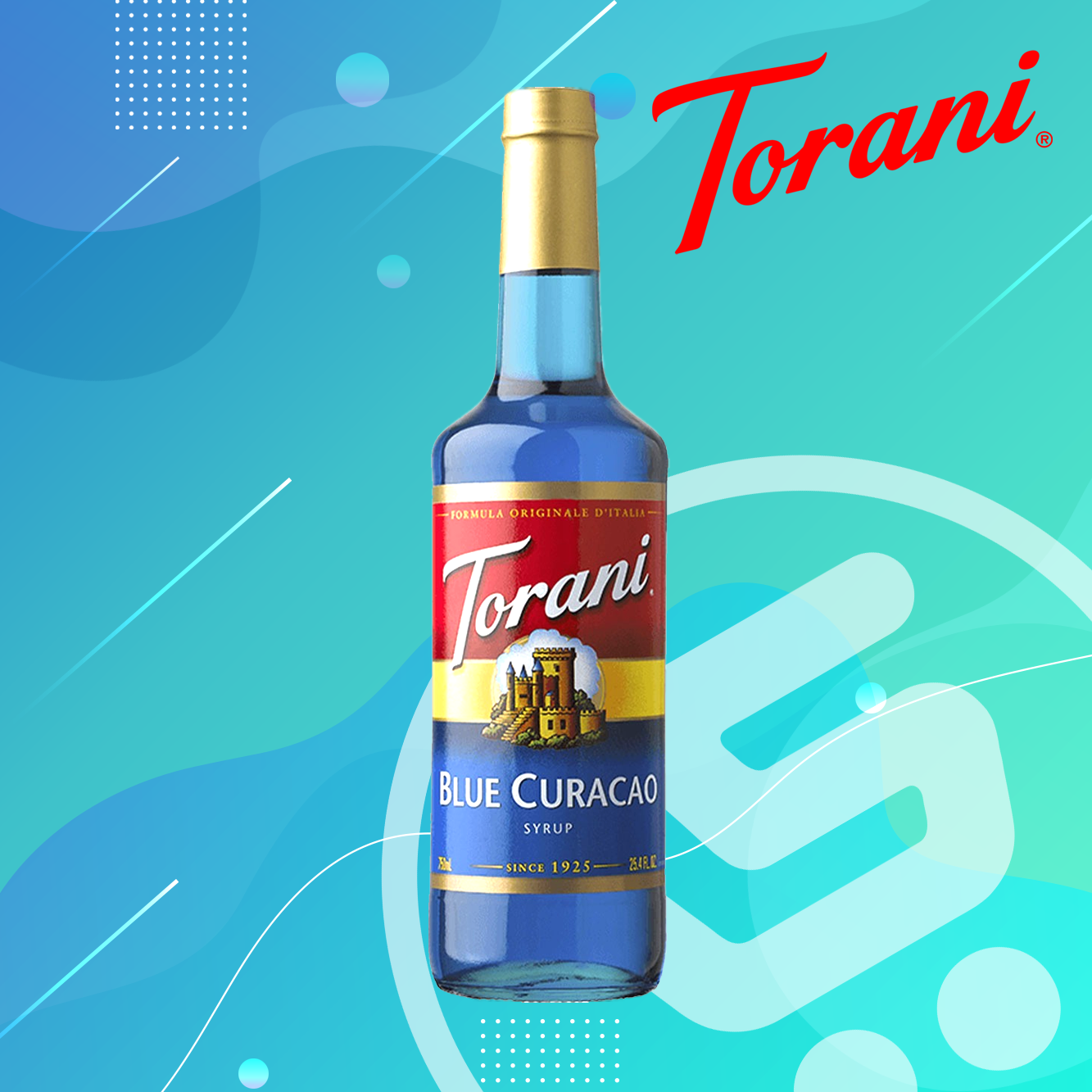 Torani Blue Curacao Syrup 750mL
