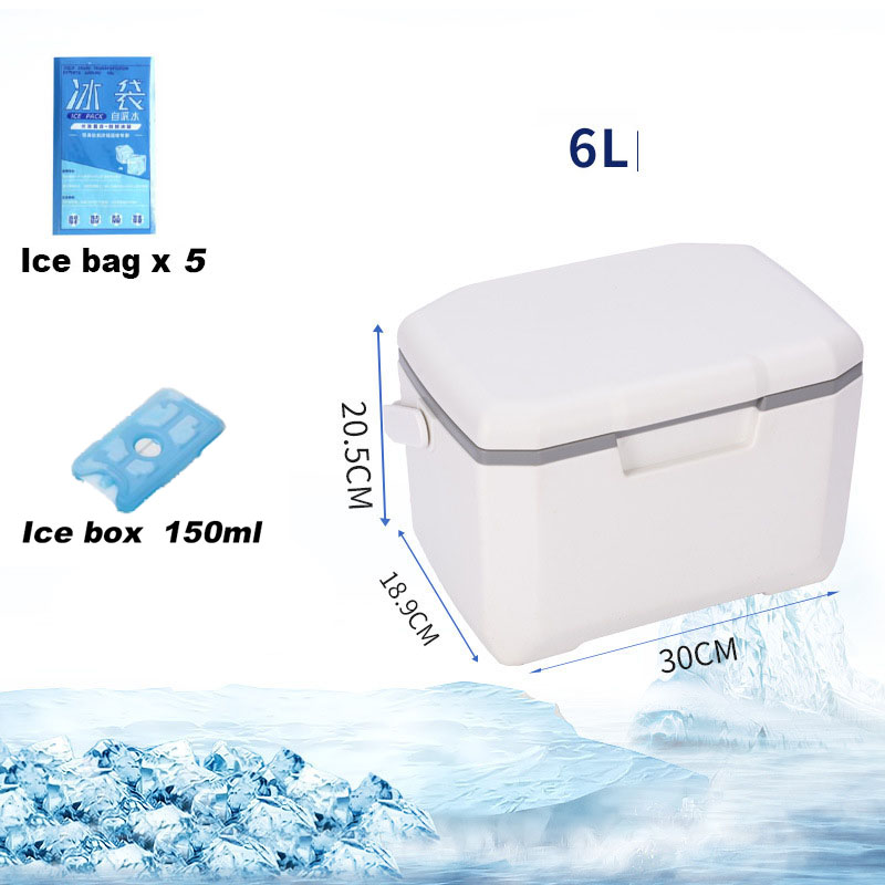 [Free shipping] Outdoor Ice Box Cooler Chest Insulated 6L 8L 13L with
