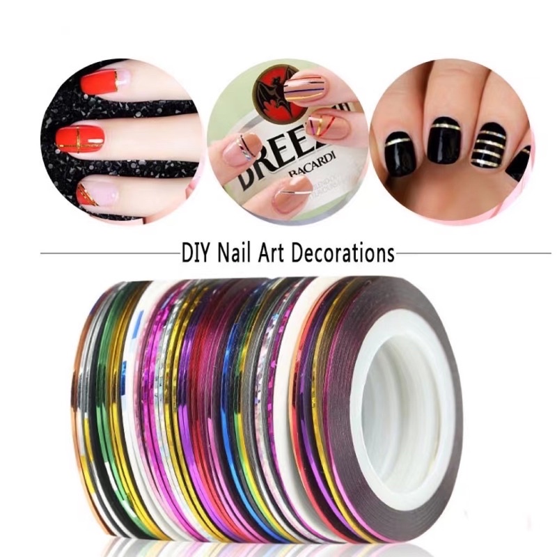 1Pc DIY Roll Nail Art Striping Tape Line Sticker Random Color Lazada PH