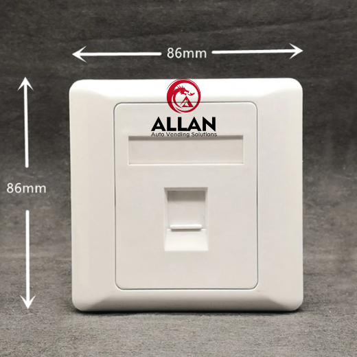 Allan Wallplate RJ11 RJ45 Socket Wall Mount Faceplate,1 Port RJ45
