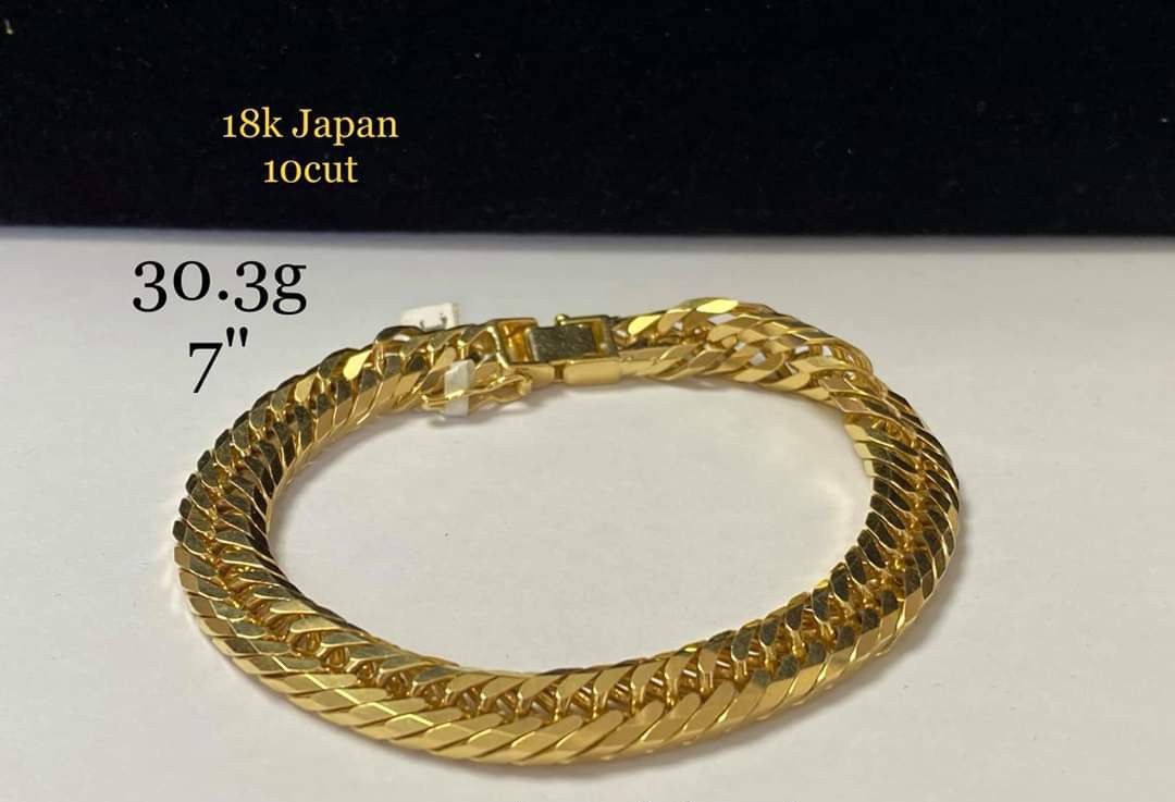 18k Japan Gold 10Cut bracelet | Lazada PH