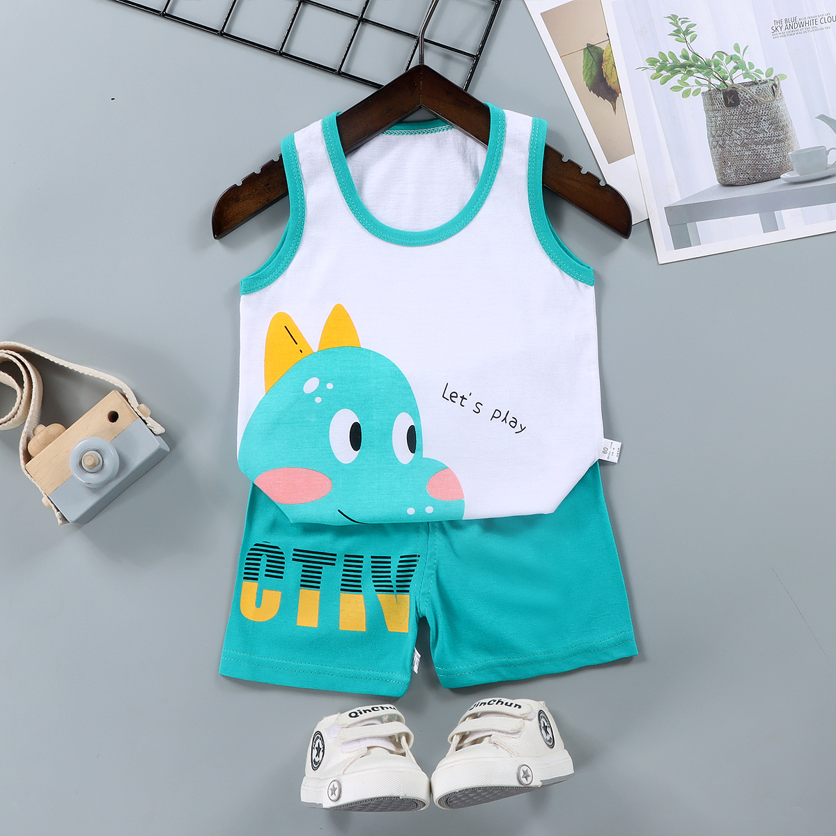 iBaby Terno for baby Sando Tank Top suit summer new style boys sleeveless  clothes sets