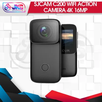 SJCAM C200 4K 24FPS Ultra HD Sports Action Camera With 1.28 Inch Screen SONY IMX335 WIFI Helmet Waterproof Mini Thumb Sports DV Camera - Black
