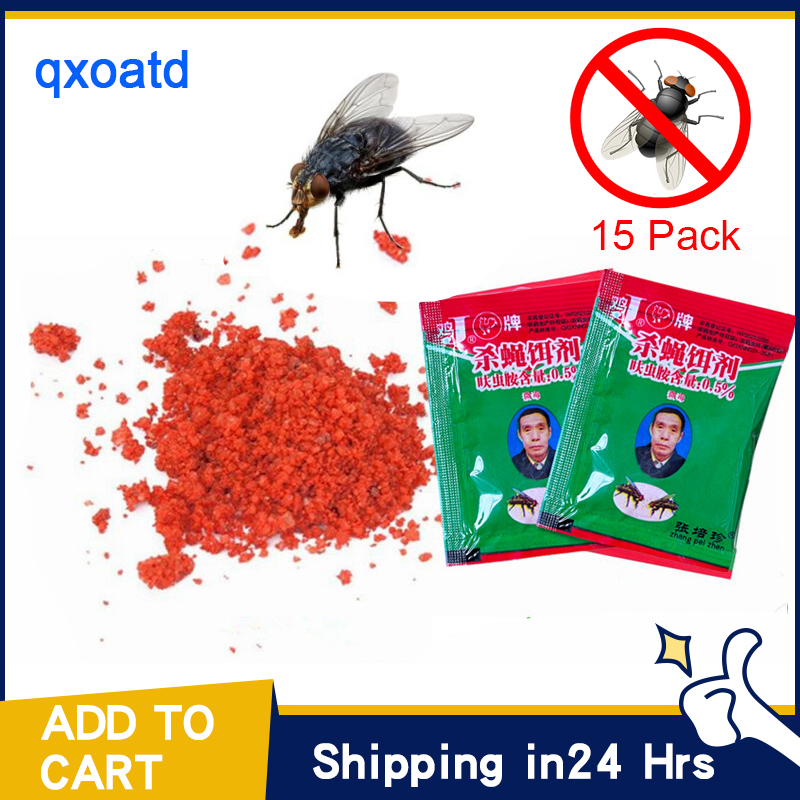 15Pcs Farm outdoor Fly Attractant Flies Bait Powder FliesKiller for