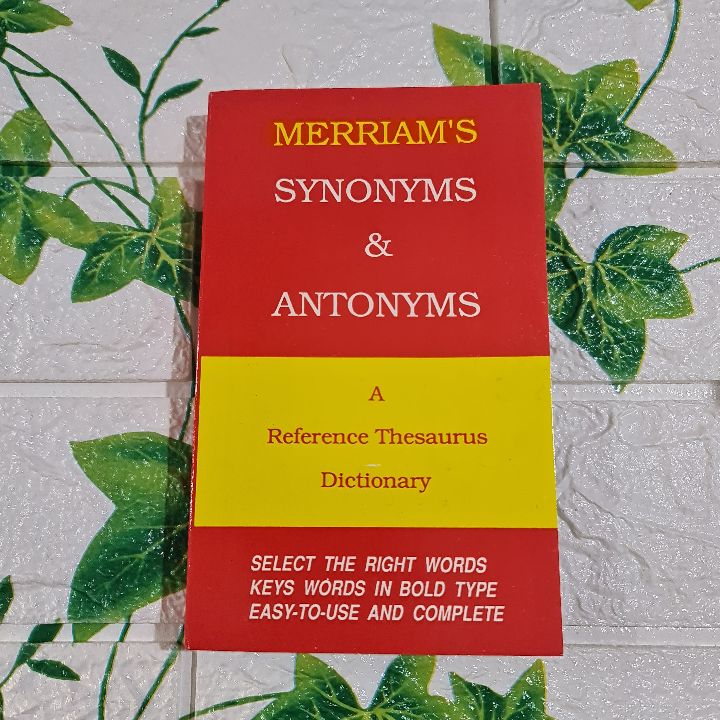 Merriams Synonyms And Antonyms A Reference Theasaurus Dictionary Lazada Ph