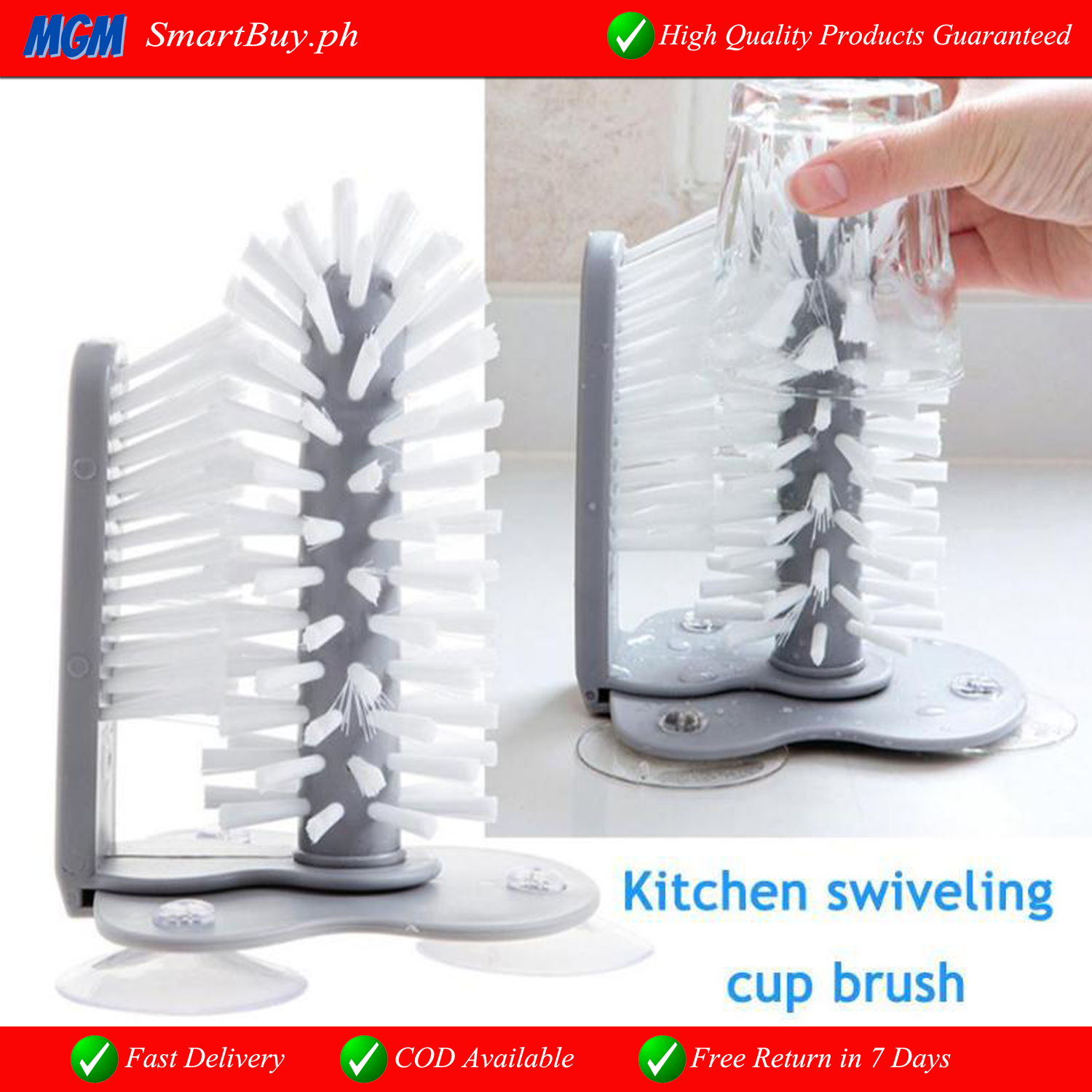 MGM 2 in 1 Brush Suction Cup Bottle Cleaner Lazada PH