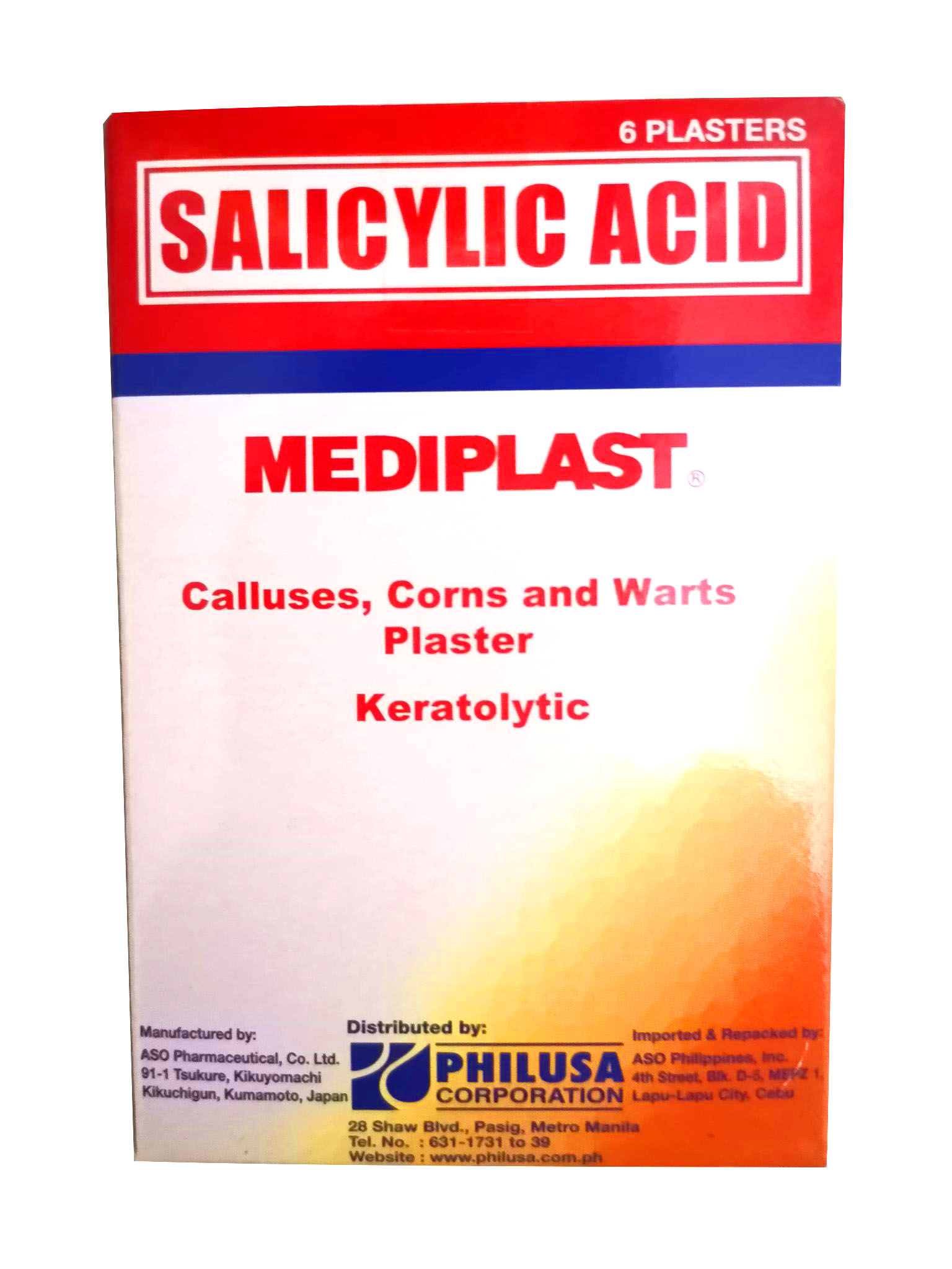 Mediplast Calluses Corns And Warts Plaster Salicylic Acid 6 Plasters