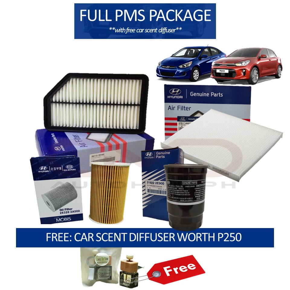 [Full PMS Combo Set] Hyundai Oil Filter, Air Filter, Cabin Filter, and