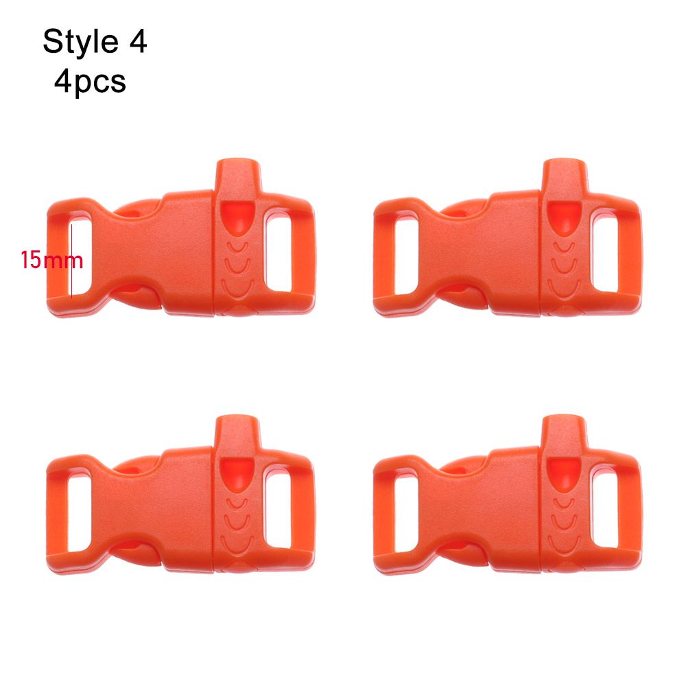 UGMN936159 2/4/8pcs High Quality Outdoor Curved Emergency Tool 550  Paracords Paracord Accessories Bracelet Strap Side Release Buckle Survival  Whistle Buckles