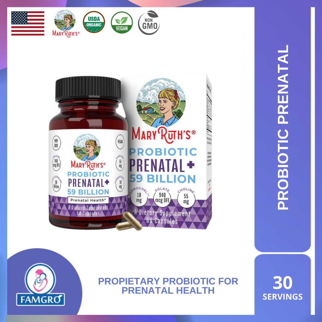 Mary Ruth Vegan Prenatal + Probiotic 59 Billion CFU Pregnancy