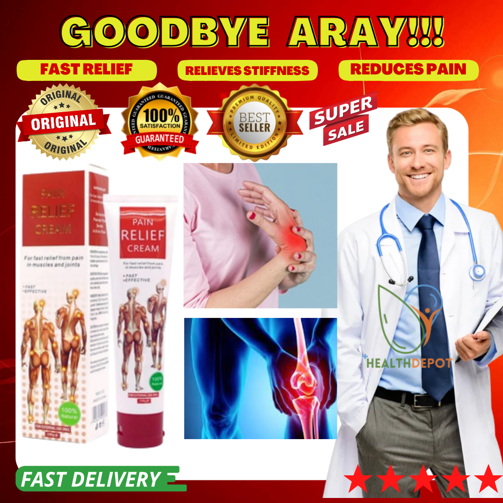 Authentic 100 NATURAL PAIN RELIEF CREAM for fast relief from pain in