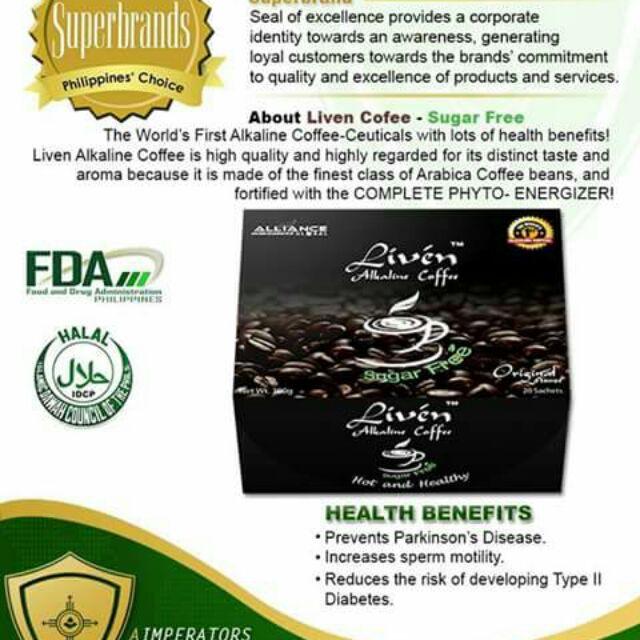Liven Coffee Sugar Free Healthy Alkaline Arabica Blend fortified with