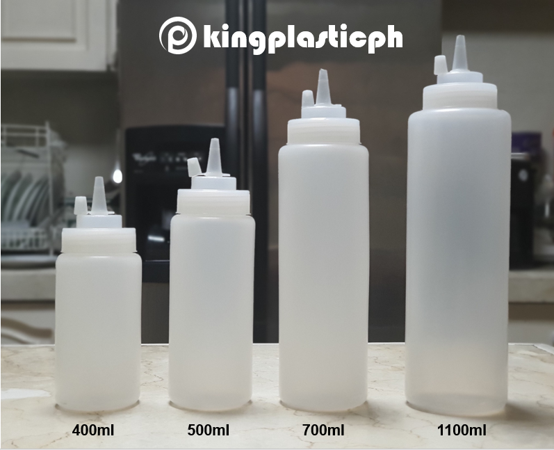 Squeeze Bottle with Cap for Oil, Ketchup, Milktea Syrup, Condiments