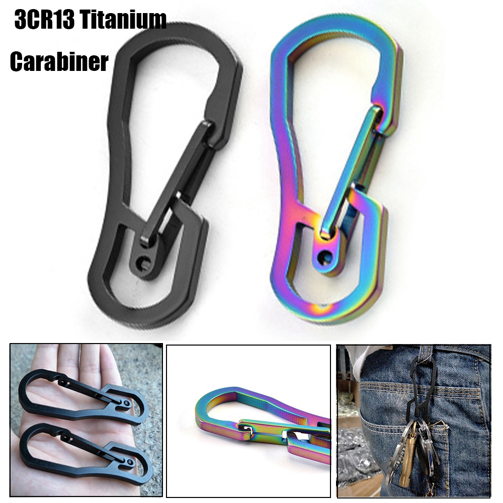 High quality Accessories Titanium Plating Keyring Hang Buckle Keychain Holder Key Ring Hook