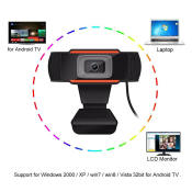 Webcam Full HD USB Video Camera with Built-in Microphone