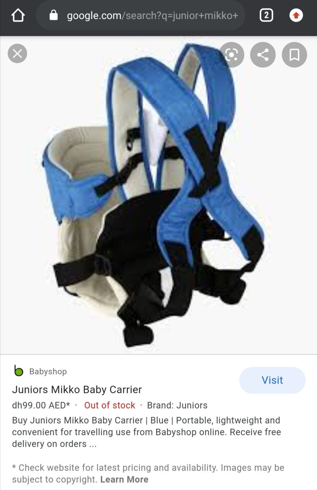 junior baby carrier