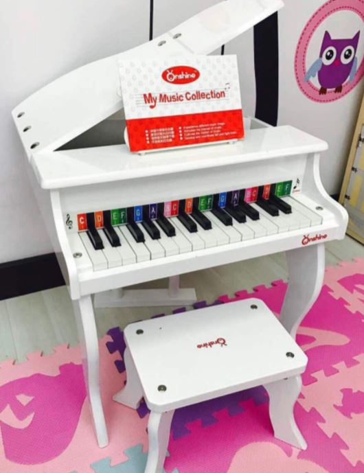 wooden musical toy piano