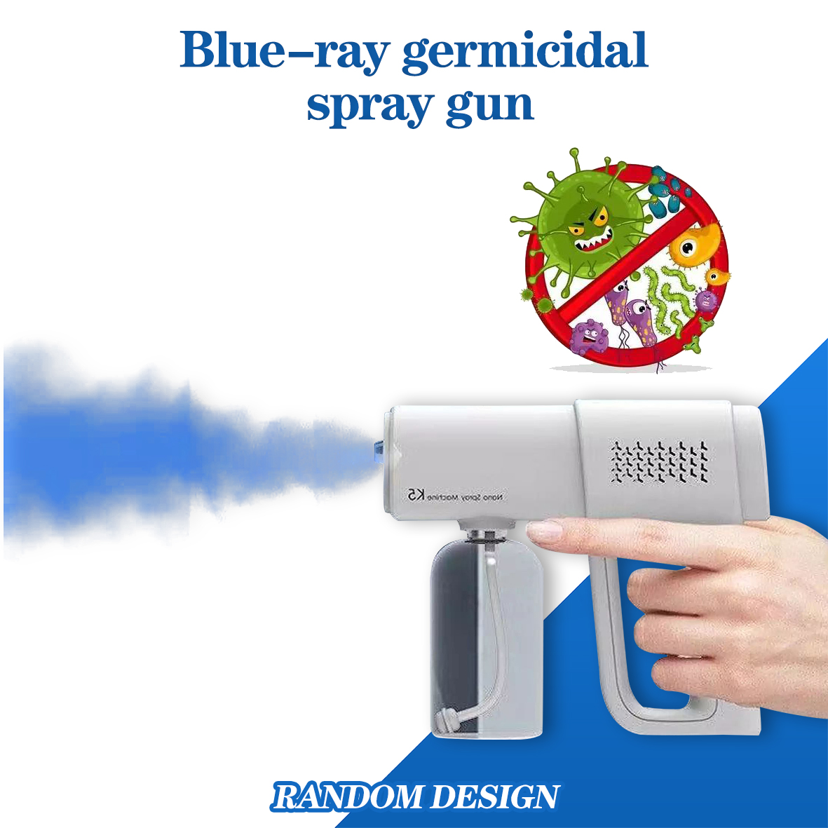 Hopeway K5 Wireless Disinfection blue light nano spray gun Nano Blue