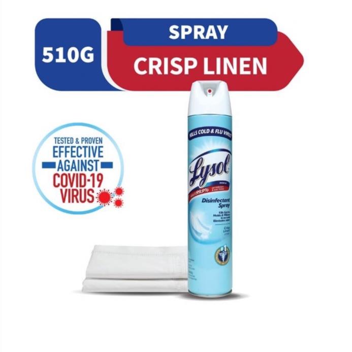 Lysol Disinfectant Spray Crisp Linen Scent 510g Towels Lazada PH